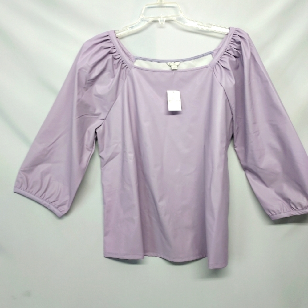 NWT Lavender polyurethane size 18 sporty Top. - Picture 1 of 9